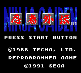 Ninja Gaiden screenshot 3 for Sega Game Gear